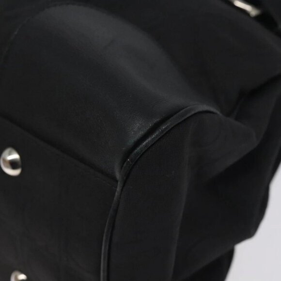 Salvatore Ferragamo Gancini Hand Bag Nylon Black Silver - Picture 8 of 16